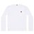 Comme Des Garcons Langarm-T-Shirt mit kleinem rotem Herz-Patch AX Weiß