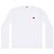 Comme Des Garcons Langarm-T-Shirt mit kleinem rotem Herz-Patch AX Weiß - Ansicht 5