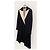 Gucci Black with Satin Lapel Runway Wool Double Coat - view 2