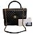 Chanel Pelle di vitello Chevron Coco Handle Oro Large Nero