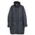 Hermès Matelassé langer gesteppter Parka Schwarz