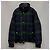 Céline Jaqueta acolchoada oversized em lã tartan Preto - vista 2