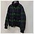 Céline Jaqueta acolchoada oversized em lã tartan Preto - vista 4