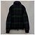 Céline Jaqueta acolchoada oversized em lã tartan Preto - vista 5