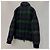 Céline Jaqueta acolchoada oversized em lã tartan Preto - vista 6