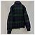 Céline Jaqueta acolchoada oversized em lã tartan Preto - vista 7
