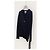 Thom Browne Navy Diagonal Stripe Cuff Wool Cardigan Blue - view 2