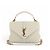 Saint Laurent Chevron College Medium Gold (Ticket de compra de grandes almacenes) Blanco