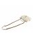 Saint Laurent Chevron College Medium Gold (Ticket de compra de grandes almacenes) Blanco - vista 4
