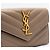 Saint Laurent Portafoglio piccolo con patta Monogram in pelle liscia trapuntata Grigio polveroso Marrone - vista 2