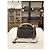 Chanel Borsa con patta con manico superiore in metallo e catena in agnello nero - vista 5