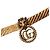 Gucci Bracciale Choker con Testa di Leone Arancione - vista 4