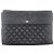 Chanel Clutch con patta serie Caviar Nero
