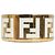 Fendi Anello FF Forever Gold White Wide Band