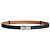 Hermès Cinturón Kelly para mujer Negro Hebilla Plateada Multicolor