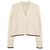 Thom Browne Leder-Pool-Nadel-Rippstrick-Cardigan Weiß