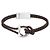 Salvatore Ferragamo Bracciale da uomo in pelle marrone Gancini