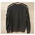 Balmain Lion Patch Side Leather Sweatshirt Black - view 2