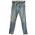 SACAI Strap Denim Hose Mid Blue Blau