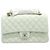 Chanel Borsa Flap con Catena Media Classic Caviar Menta Oro Champagne Verde