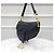 Saddle Dior Borsa a tracolla in pelle nera Argento - vista 2