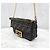 Fendi Borsa Baguette Mini FF Jacquard con catena Nero - vista 2