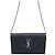Saint Laurent Borsa a tracolla WOC matelassé nera Nero