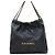 Chanel Borsa a Spalla Medium Stitch Nera con Hardware Oro Nero