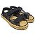 Chanel Sandali in mesh patentato con logo CC nero e chiusura in velcro
