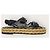 Chanel Sandali in mesh patentato con logo CC nero e chiusura in velcro - vista 2