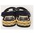 Chanel Sandali in mesh patentato con logo CC nero e chiusura in velcro - vista 7
