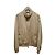Burberry Giacca Harrington beige con logo monogramma ricamato Marrone