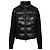 Moncler Cardigan acolchoado com fecho de correr em mistura de lã para mulher Preto