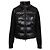 Moncler Cardigan acolchoado com fecho de correr em mistura de lã para mulher Preto - vista 2