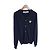 Comme Des Garcons Marineblauer Cardigan für Herren mit Gold-Patch