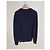 Comme Des Garcons Marineblauer Cardigan für Herren mit Gold-Patch - Ansicht 4