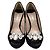 Miu Miu Décolleté in raso e cristalli Nero