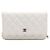 Wallet On Chain Chanel Borsa a tracolla e borsa a spalla con catena CC dorata Bianco