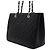 Chanel Borsa a Spalla Grand Shopping Caviar Black Silver Chain Nero - vista 2