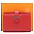 Market Hermès Roter Appsong Kartenetui mit silberner Hardware