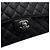 Chanel Borsa a tracolla Black Classic Caviar Medium con catena argentata Nero - vista 12