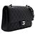 Chanel Borsa a tracolla Black Classic Caviar Medium con catena argentata Nero - vista 4