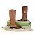 Gucci Botas de cuero con hebilla Multicolor