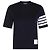Thom Browne Kurzärmeliges T-Shirt für Damen Blau