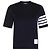 Thom Browne Kurzärmeliges T-Shirt für Damen Blau - Ansicht 2