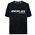 Moncler T-Shirt mit gespiegeltem Logo Schwarz Mehrfarben