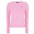 Ralph Lauren Strickpullover aus Pima-Baumwolle mit Zopfmuster und Pony-Logo Pink