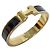 Hermès Bracciale rigido nero con chiusura Click Gold PM