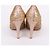 Salvatore Ferragamo Décolleté dorate con paillettes per donna D'oro - vista 6