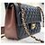 Chanel Borsa Wide Flap in agnello nero Gold Series - vista 4